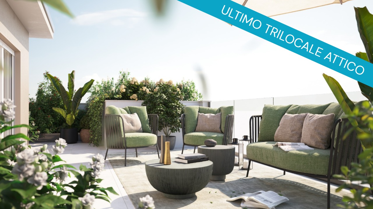 ULTIMO TRILOCALE ATTICO IN RESIDENZA CON PISCINA